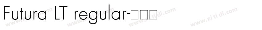 Futura LT regular字体转换